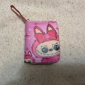 Labubu purse 4 1/2 x 3 1/2 pink new